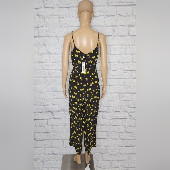 *NWT L'agence Jaelyn Womens Lemon fruit print camisole silk preppy jumpsuit  2 - Picture 7 of 10